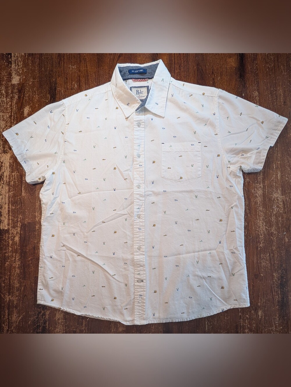 Rebel James & Charli Short Sleeve XL Button Shirt Summer Lightweight Cotton Top